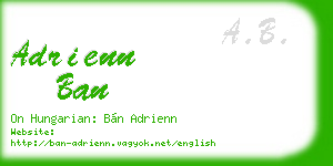 adrienn ban business card